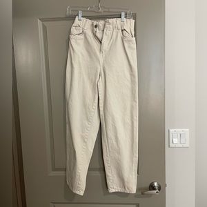 Pants with ruffled top